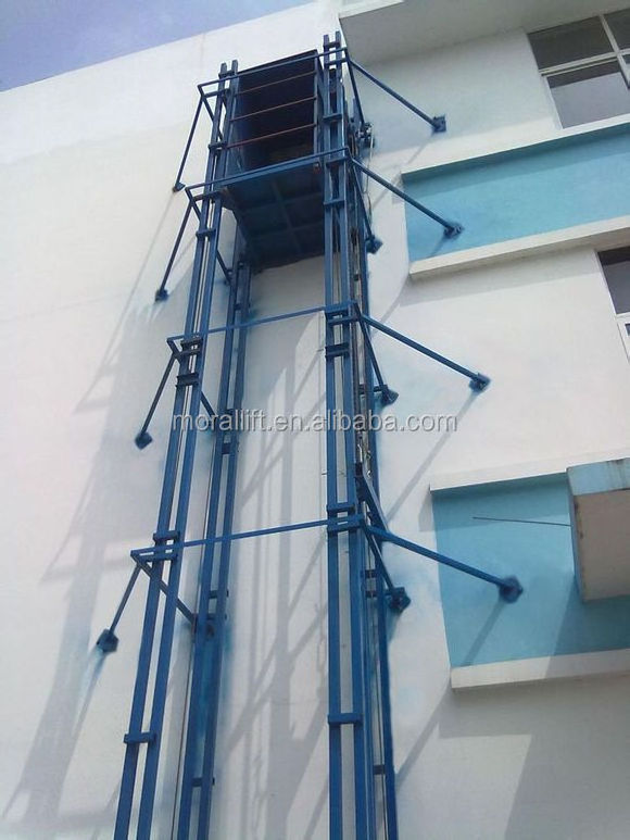 Guide rail used goods elevators for sale /vertical hydraulic freight elevator/warehouse cargo lift