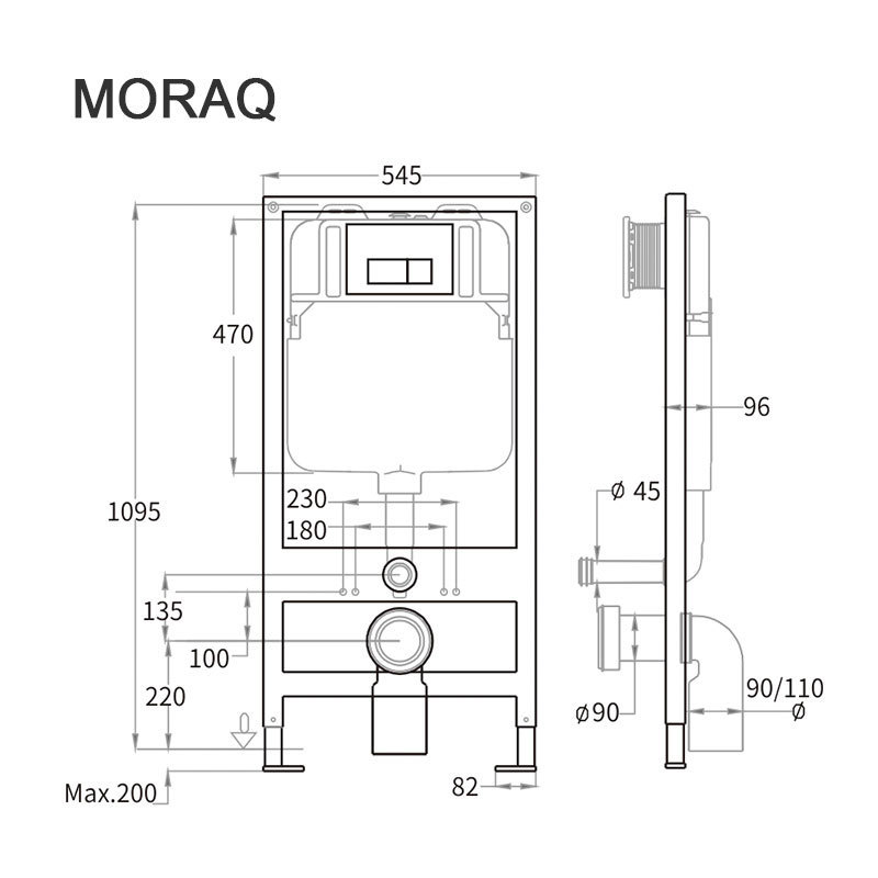 bathroom for toto toilet ABS project plastic push dual button for concealed cistern Mute concealed cistern