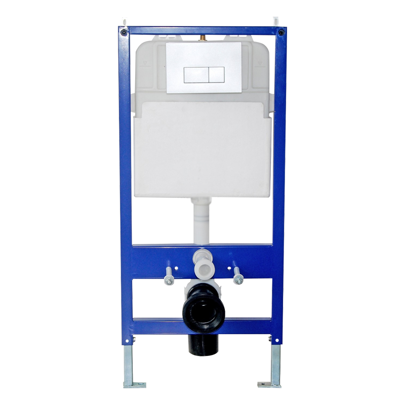 HDPE Plastic Blue Metal Frame Wall Hung Toilet Upper Concealed Cistern Dual Flushing Mounted Hidden Water Tank For Toto WC