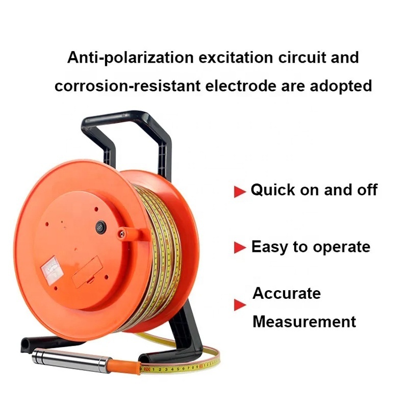 Customized Range 14mm Probe Water Drilling Rig 300m 9V 100m Battery Dip Meter Depth Deep Well Water Level Meter