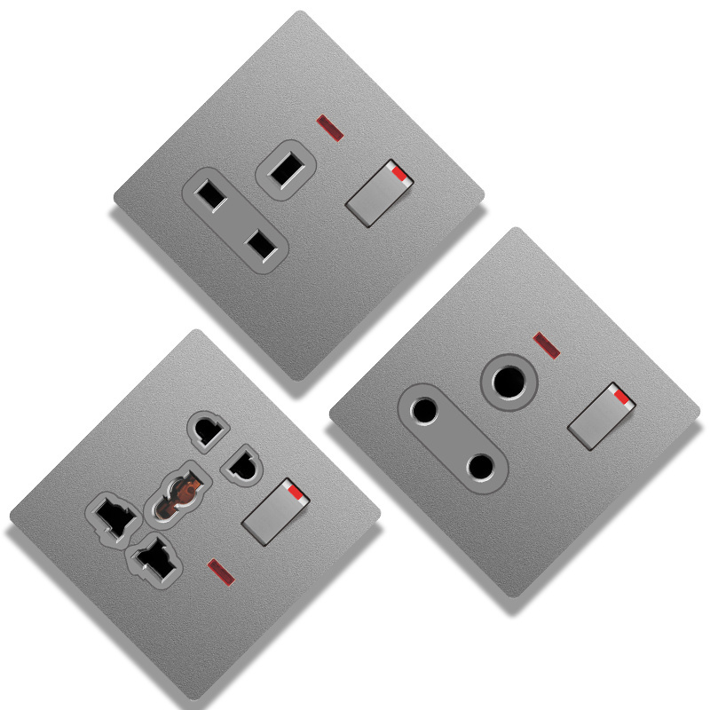 T1 UK electrical supplies 13amps 15amps 3pin 5 pin  wall socket electric outlet wall switch cover switch socket