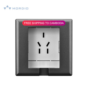 Free shipping for Cambodia factory price  PC material space saving concealed installation outlet hide plug wall socket