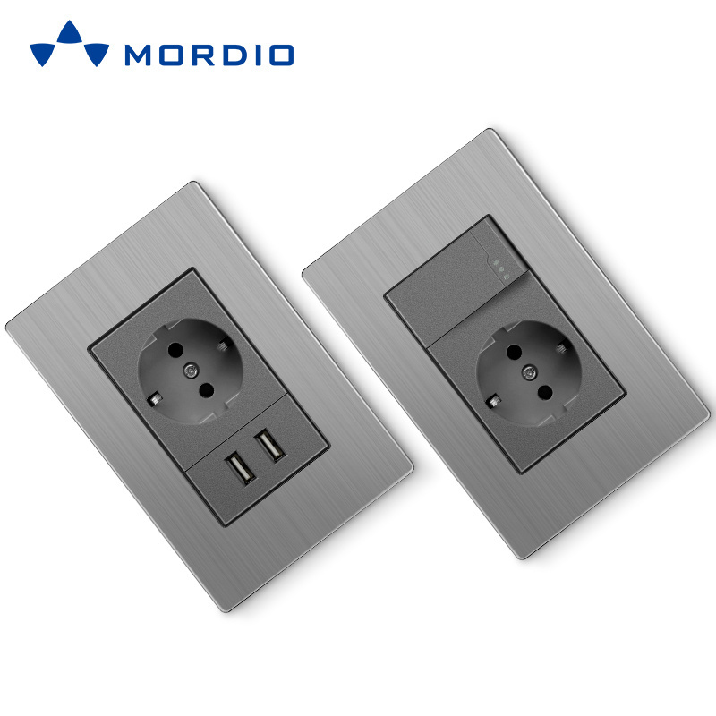 South American switch socket Metal frame 1gang switch for homes 220v-250v