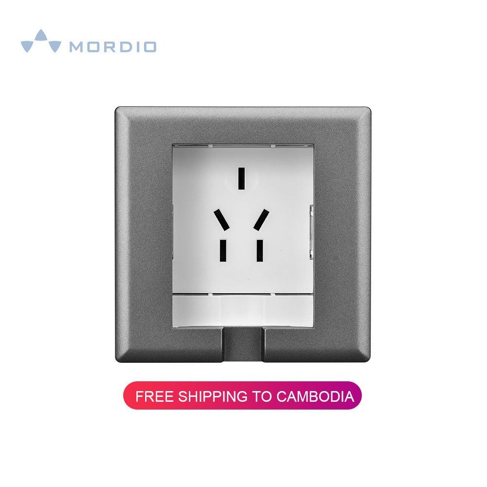 Free shipping for Cambodia factory price  PC material space saving concealed installation outlet hide plug wall socket