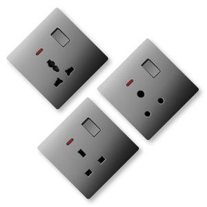 T4 electrical supplies UK/BS multi plug socket  wall switch socket Myanmar Cambodia Iraq electrical sockets and switches