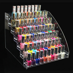 Acrylic Storage Rack Nail Tools Transparent Acrylic Nail Polish Salon Exhibition Wall 7 Layers Nail Polish Rack Storage Shelf