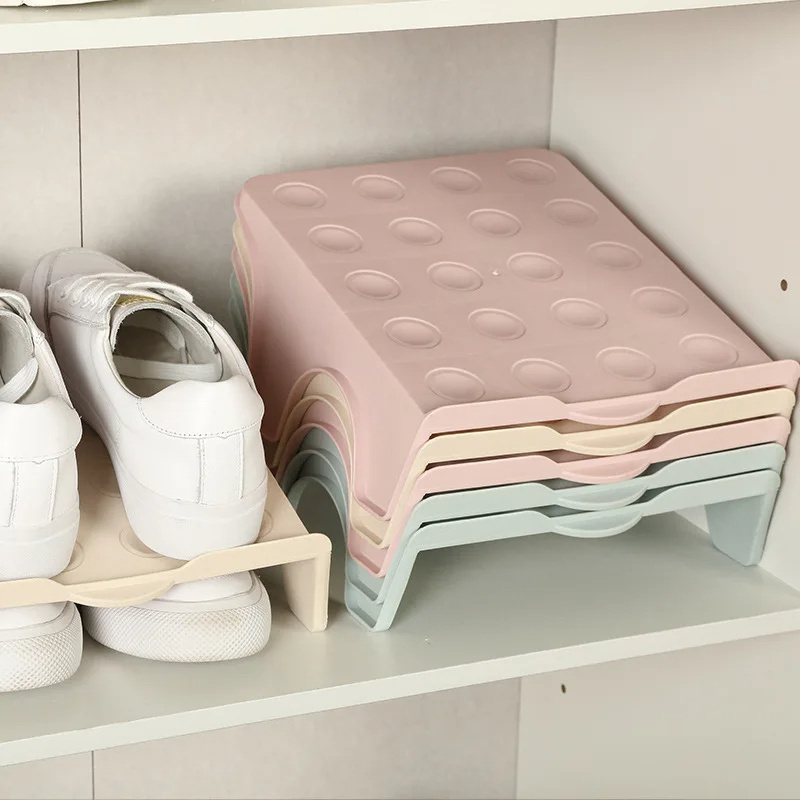 Shoe Rack Household Storage Shoes Save Space Shelf Double Support Plastic Integrated Simple Space Economy Shoe Rack