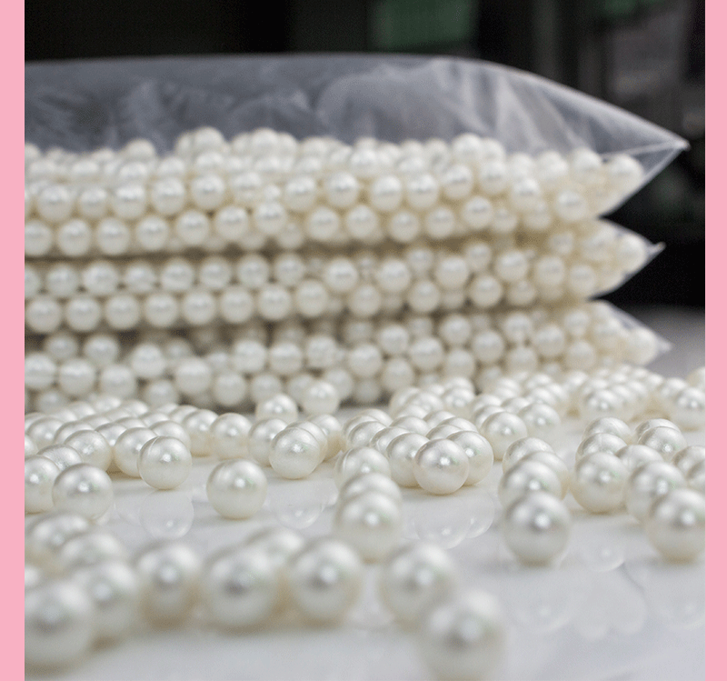 8MM Imitation Pearl ABS Simulation Pearl Pure White Non-porous Jewelry Clothing Accessories Cosmetics Decorative Accessories