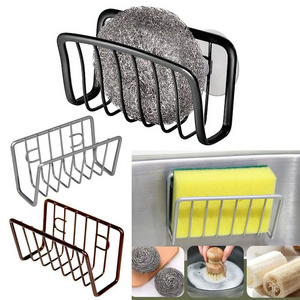 Sink Sponge Rack Drain Storage Shelf Stainless Steel Kitchen Wire Ball Rag Organizer Holder Kitchen Storage Rack