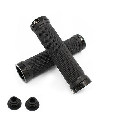 Bike Handlebar Grips Double Lock on Locking Bicycle Handlebar Grips Rubber Soft Anti-Skid Cycling Bike Grips for Mountain MTB