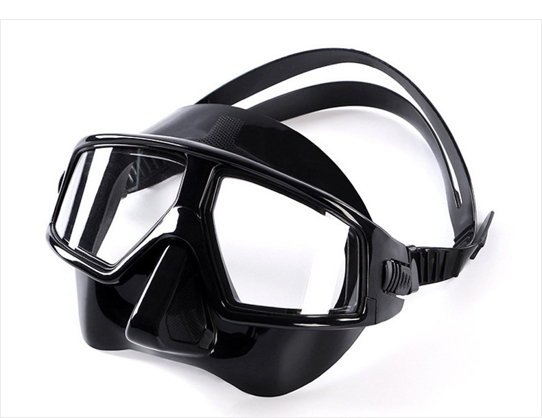 Diving Mask Panoramic Swim Mask Anti-Fog Scuba Diving Goggles Tempered Glass Dive Mask Adult Youth Swim Goggles with Nose Cover