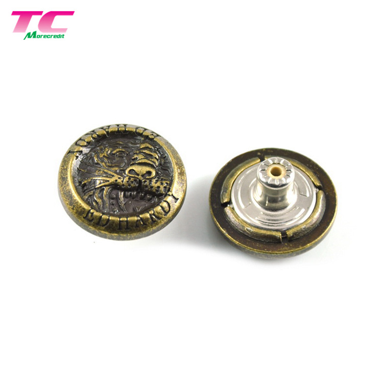 Factory Supply tack buttons for jeans round button jean and rivets