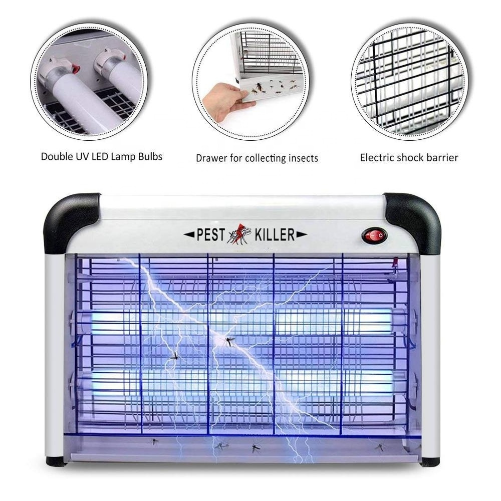 20W UV ultraviolet Indoor Electric Bug Flies Insect Mosquito Pest Catcher Control Trap Zapper Killer Lamp