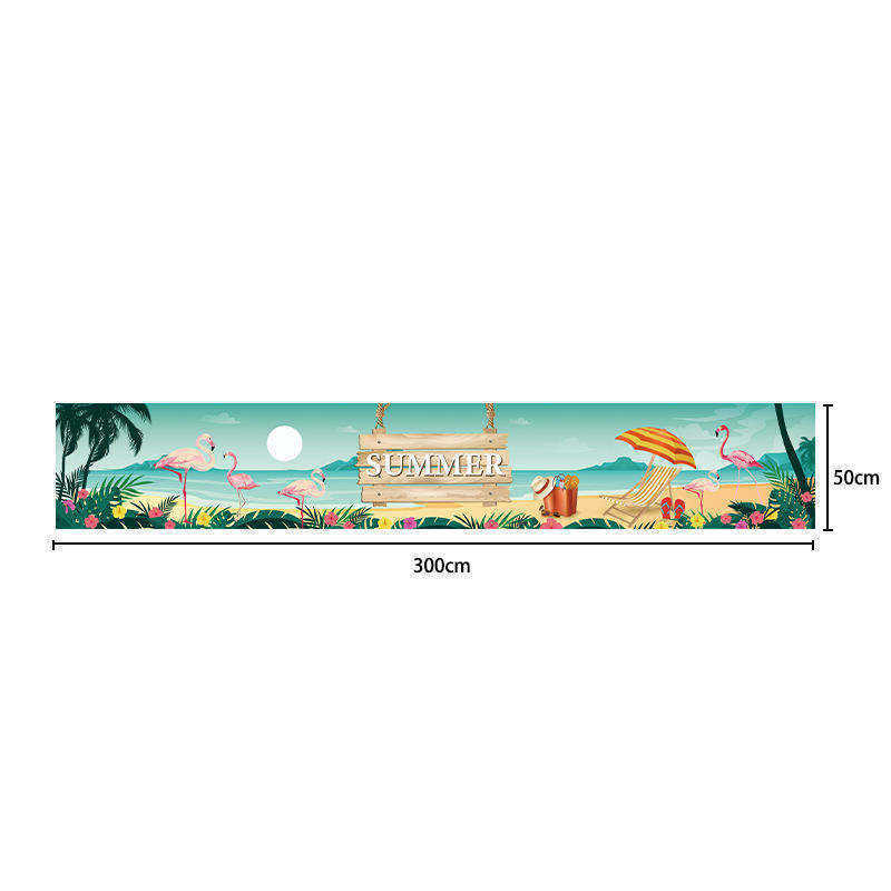 Wholesale Hawaiian-Themed Carnival Decoration Banner Outdoor Beach Bar Banner Promotional Party Supplies