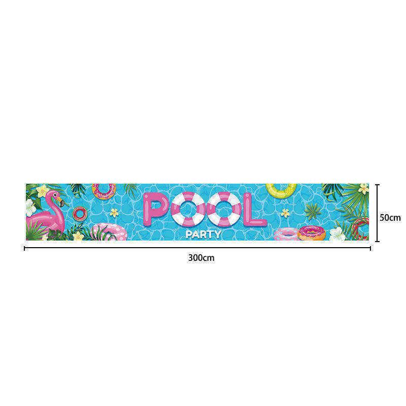 Wholesale Hawaiian-Themed Carnival Decoration Banner Outdoor Beach Bar Banner Promotional Party Supplies