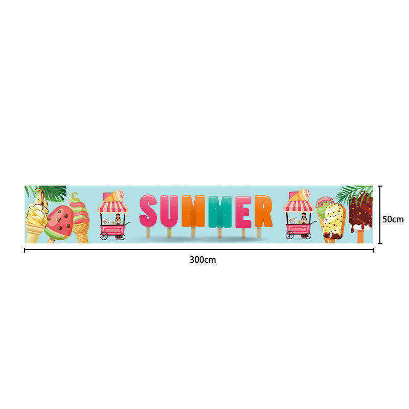 Wholesale Hawaiian-Themed Carnival Decoration Banner Outdoor Beach Bar Banner Promotional Party Supplies