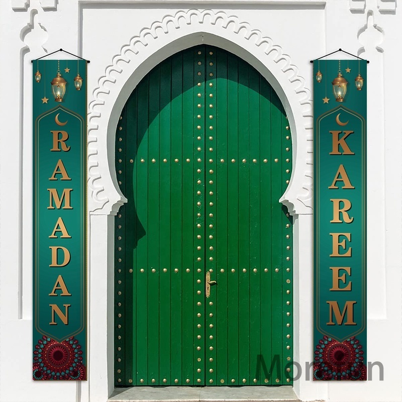 30x180cm Eid Mubarak Door Banner Ramadan Decoration For Home Islamic Muslim Party Decor Ramadan Kareem Eid Al Adha Gifts