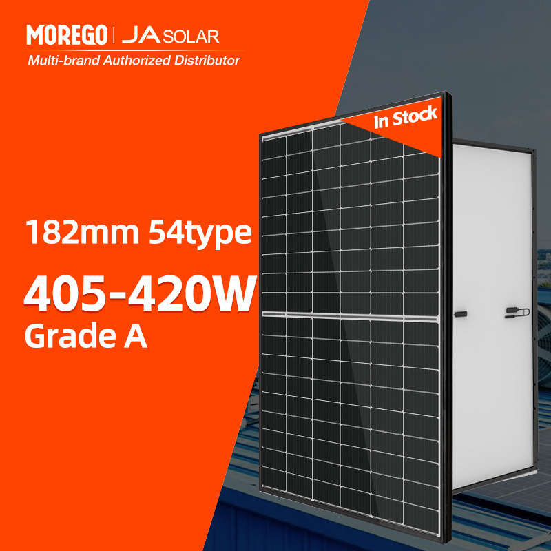 Available Stock JA solar deepblue 182mm half cell mono solar panel 405W 400W 410W 415W black solar panels By Moregosolar