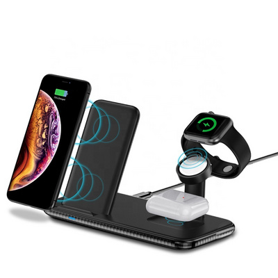 New design phone earphone watch fast charging magnetic 3 in 1 wireless charger