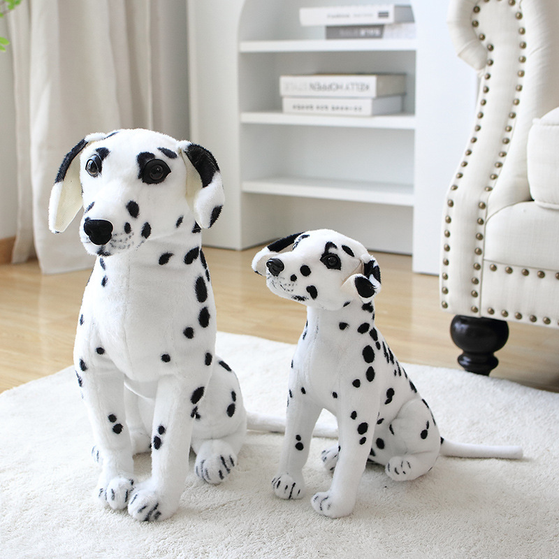 Wholesale Manufacturer Lifelike Dog Stuffed Animal Dalmatian Dog Simulation Plush Toys Soft Decoration For Home