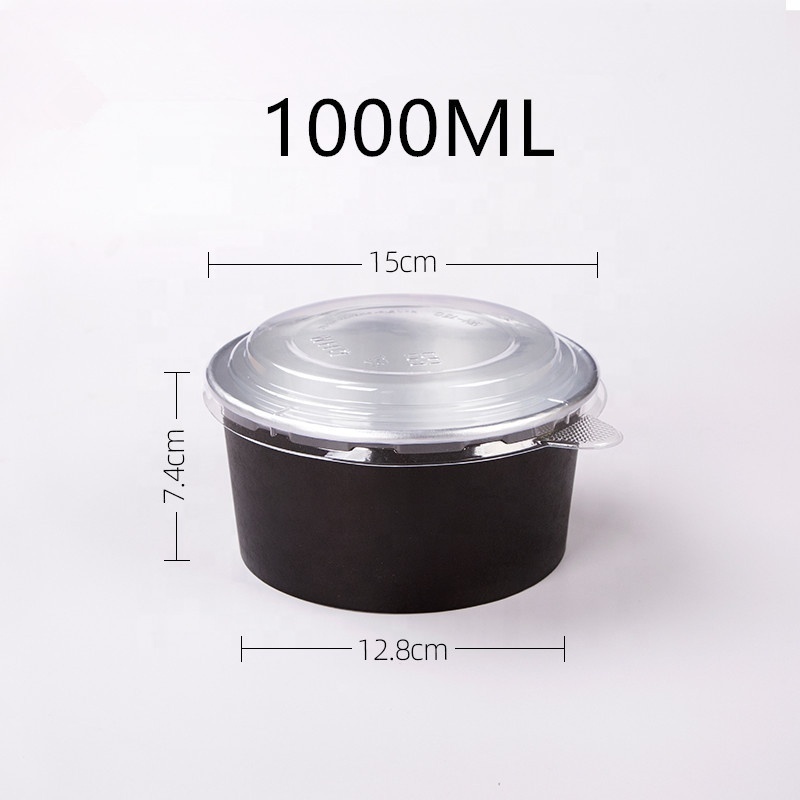 Custom High Quality Disposable Aluminum Foil Paper Bowl Thick Lunch Salad Fruit Takeaway black rice paper water bowl