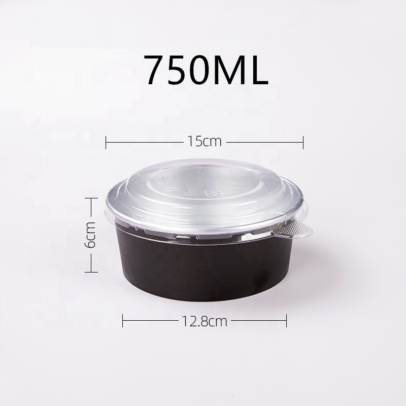 Custom High Quality Disposable Aluminum Foil Paper Bowl Thick Lunch Salad Fruit Takeaway black rice paper water bowl