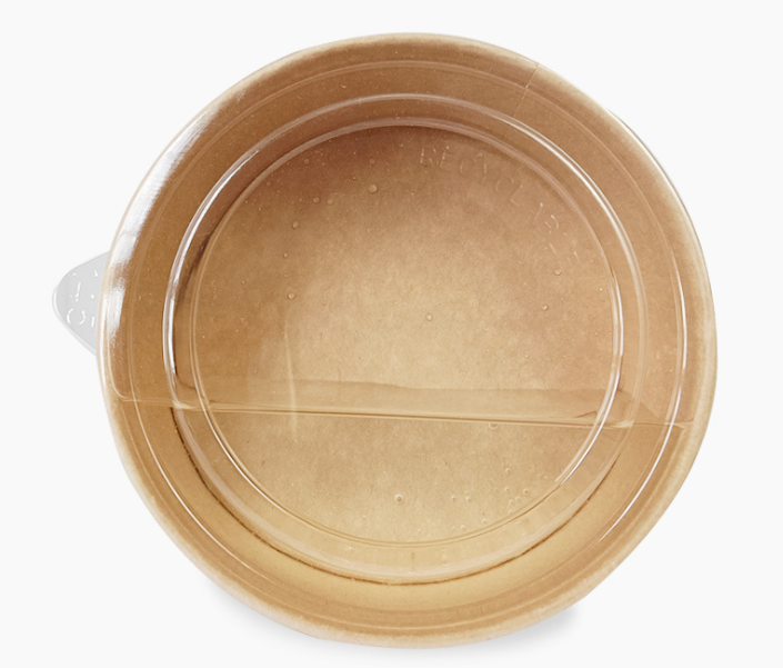 High Quality Customized Printing Disposable Wholesale Round Kraft Paper Salad Bowl Food Grade Paper Plates Bowls