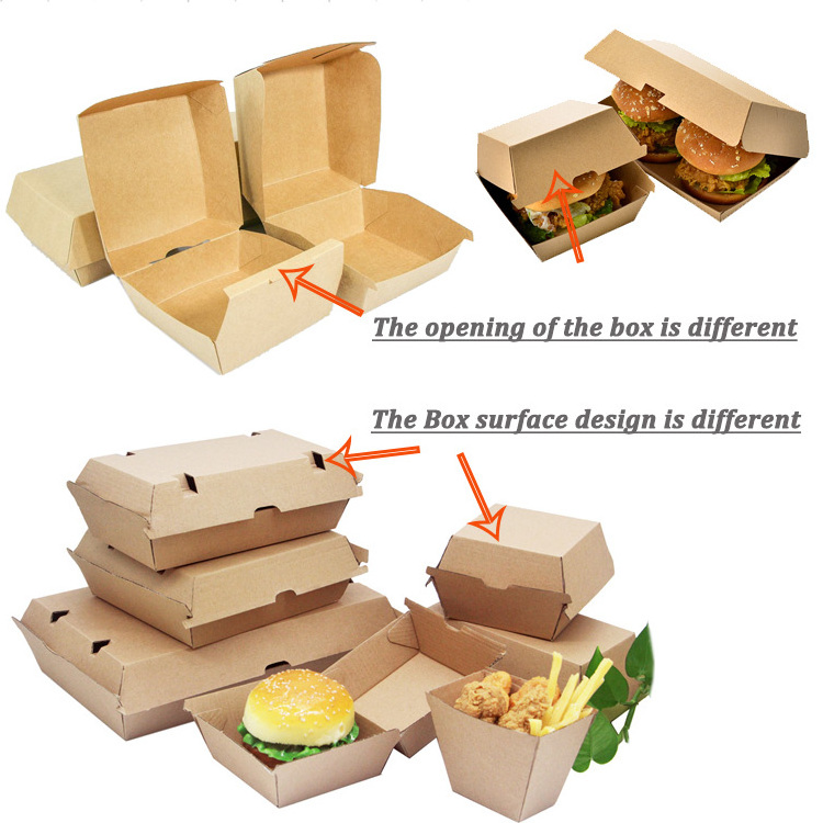 American hamburger  takeout Corrugated box Big MAC hamburger box Pineapple Pork chop box