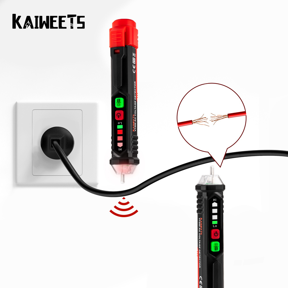 AC Non-Contact Voltage Tester  LCD screen Electric Voltage Test Pen 12-1000V Detector Tester Pencil Wide range measurement