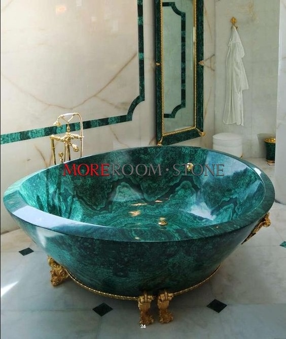 Middle east malachite green marble countertop