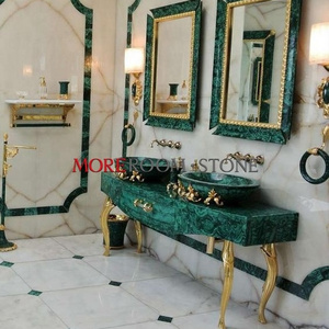 Middle east malachite green marble countertop