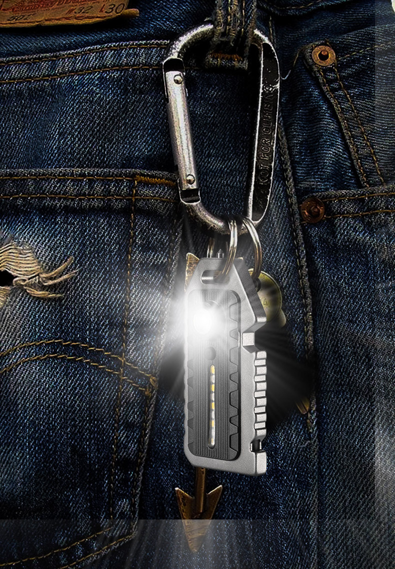 Strong Magnet Rechargeable Camping Led Light Work Light Lamp  Outdoor Cob Keychain Emergency Light With Clip Led