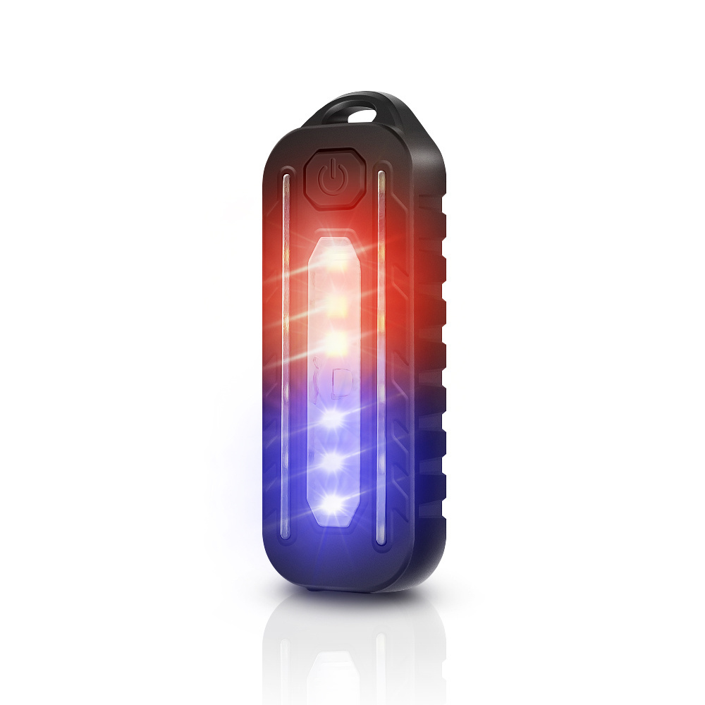 Mini LED Flashlight USB Rechargeable Bike Light Portable Pocket Flashlight Keychain Lamp Bicycle Taillight Flash Warning Light