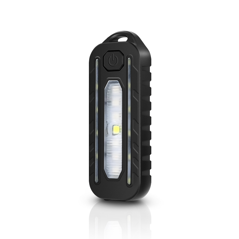 Mini LED Flashlight USB Rechargeable Bike Light Portable Pocket Flashlight Keychain Lamp Bicycle Taillight Flash Warning Light