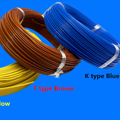 100m THERMO-COUPLE WIRE K Type T Type J Type 2*0.3mm 2*0.5mm Thermocouple  thermal line compensating lead wire Sensor