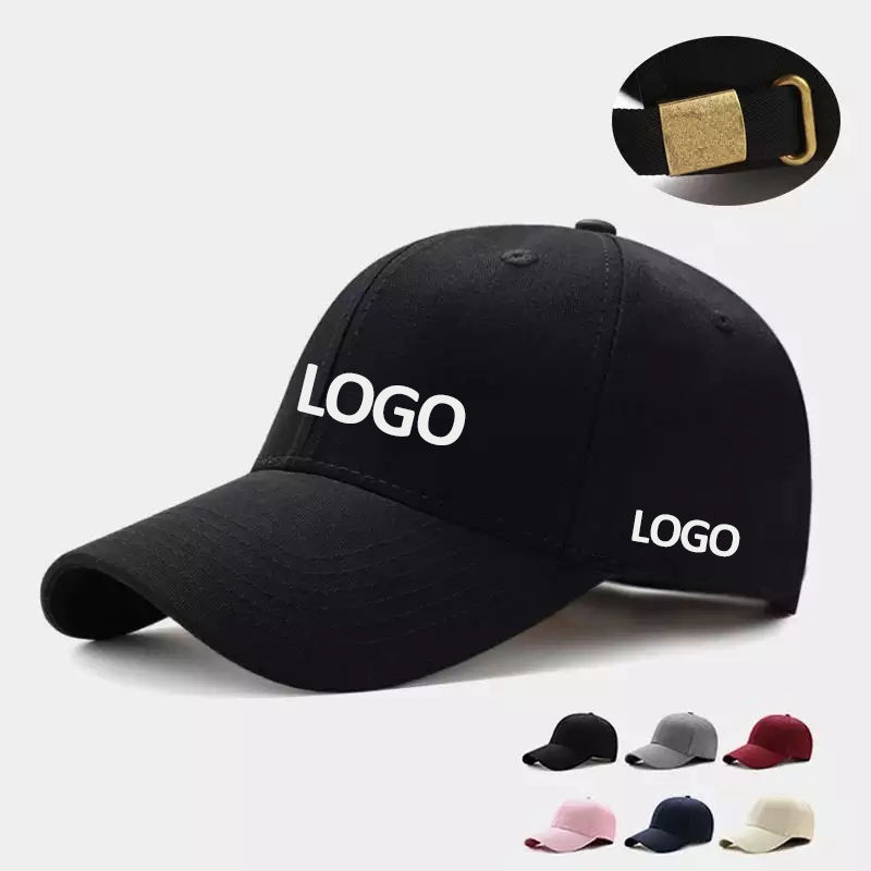 100% Cotton Gorras 3D Embroidery logo Dad Cap 6 Panel Unisex Adult Custom Baseball Cap