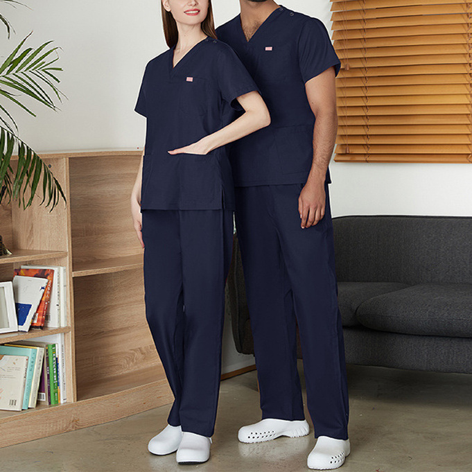 Wholesale Medical Aesthetics Clinic Uniform Set Stylish Nursing Unisex White Scrubs Medical Uniforms For Doctors And Nurses