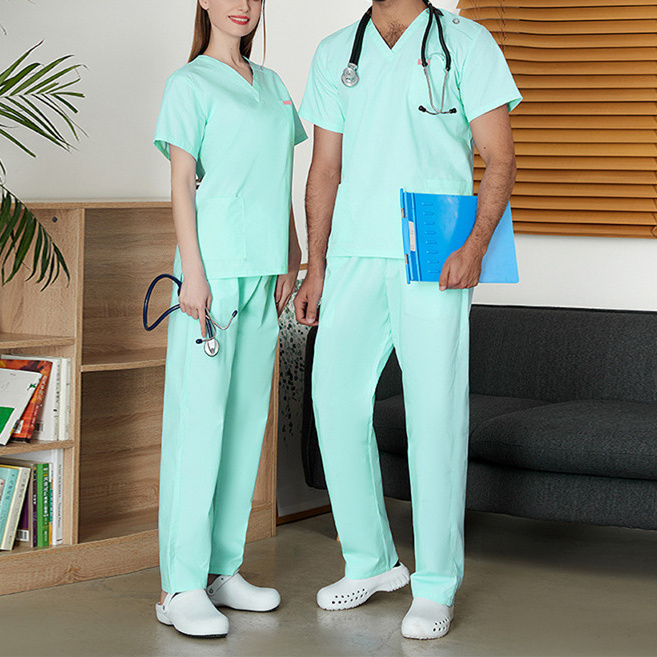 Wholesale Medical Aesthetics Clinic Uniform Set Stylish Nursing Unisex White Scrubs Medical Uniforms For Doctors And Nurses