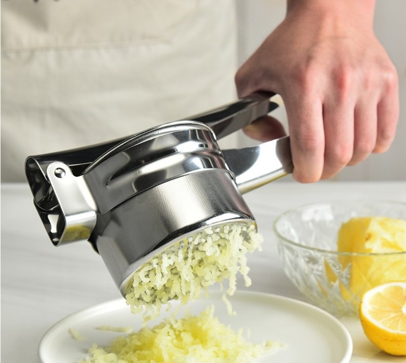 Stainless Steel Press Potato Ricer Masher for Perfect Fluffy Mashed Potatoes