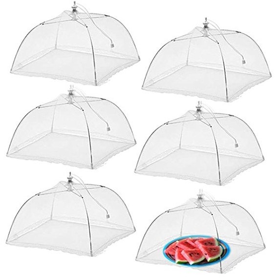 Morezhome high quality collapsible reusable mesh foldable mesh food cover tent umbrella