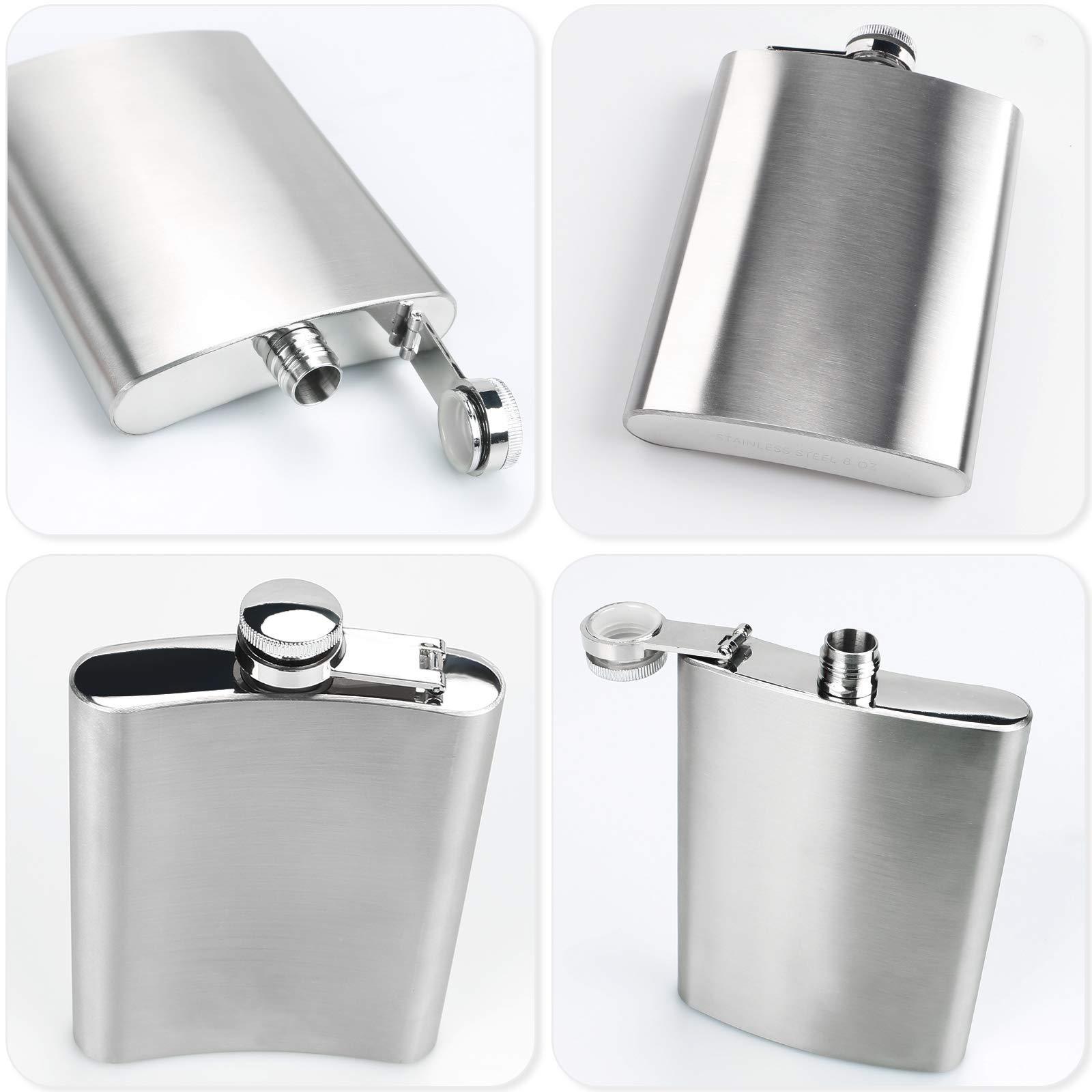 Funnel leak proof Stainless Steel Liquor Hip Flask Whiskey Pocket Flask for Alcohol Drink Wine Wedding Party Gift