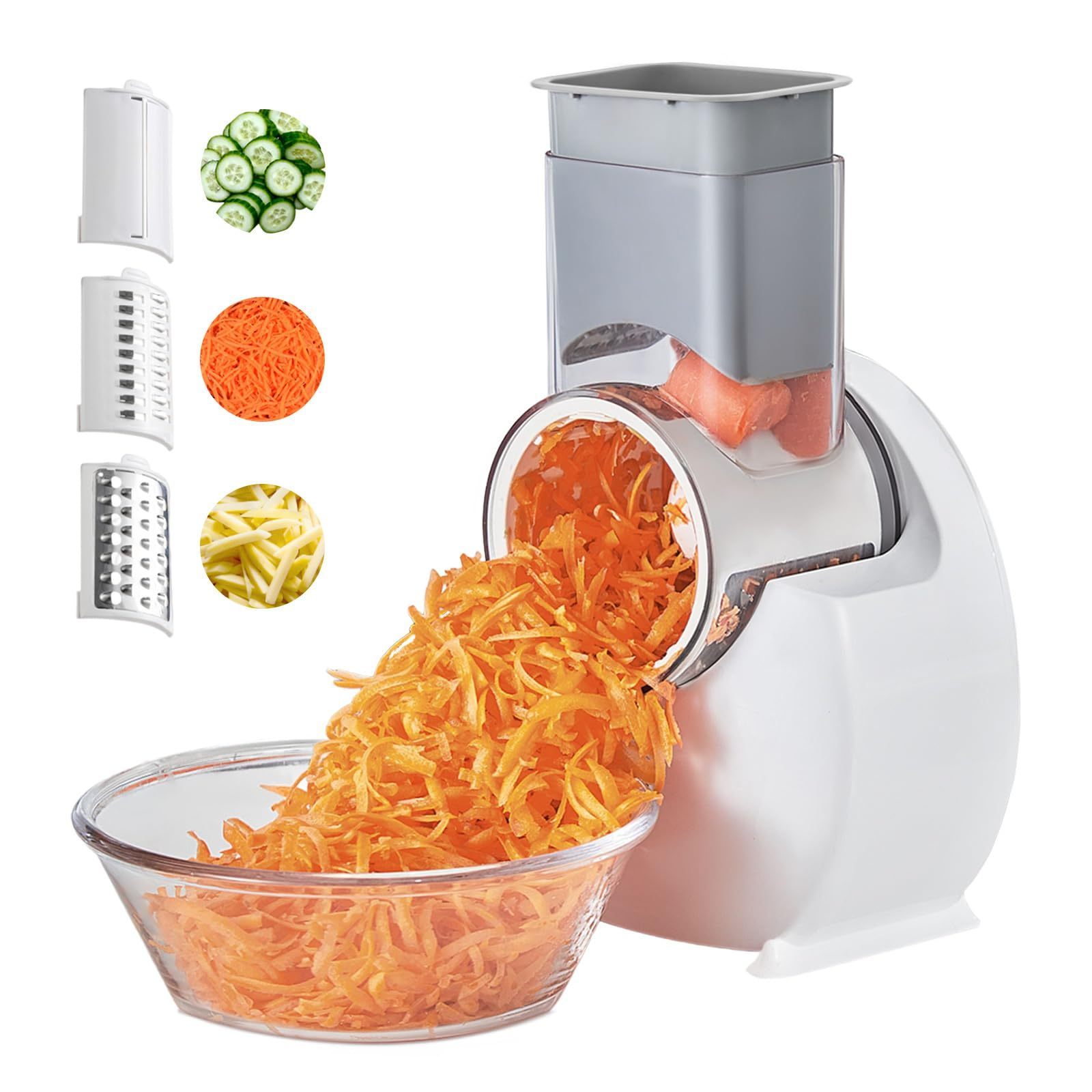 Cheese Grater Block Cheese Vegetables Electric Cheese Grater Detachable Electric Salad Maker for Home Kitchen Use