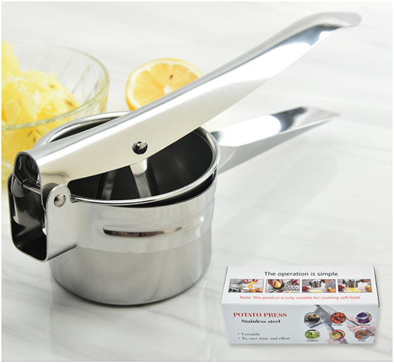 Stainless Steel Press Potato Ricer Masher for Perfect Fluffy Mashed Potatoes