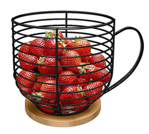 Black Metal Wire K Modern coffee pod basket decor Fruit bowl creative living room Coffee Pod Holders for Counter