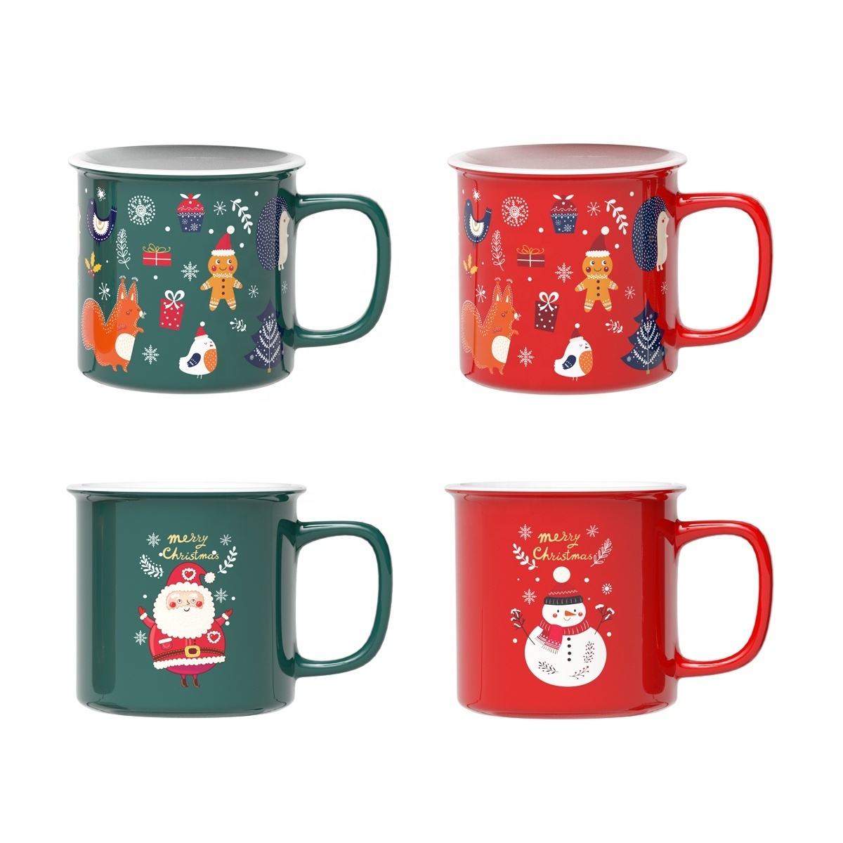 Snowman Christmas Holiday Custom Design 12oz Ceramic Coffee Mug