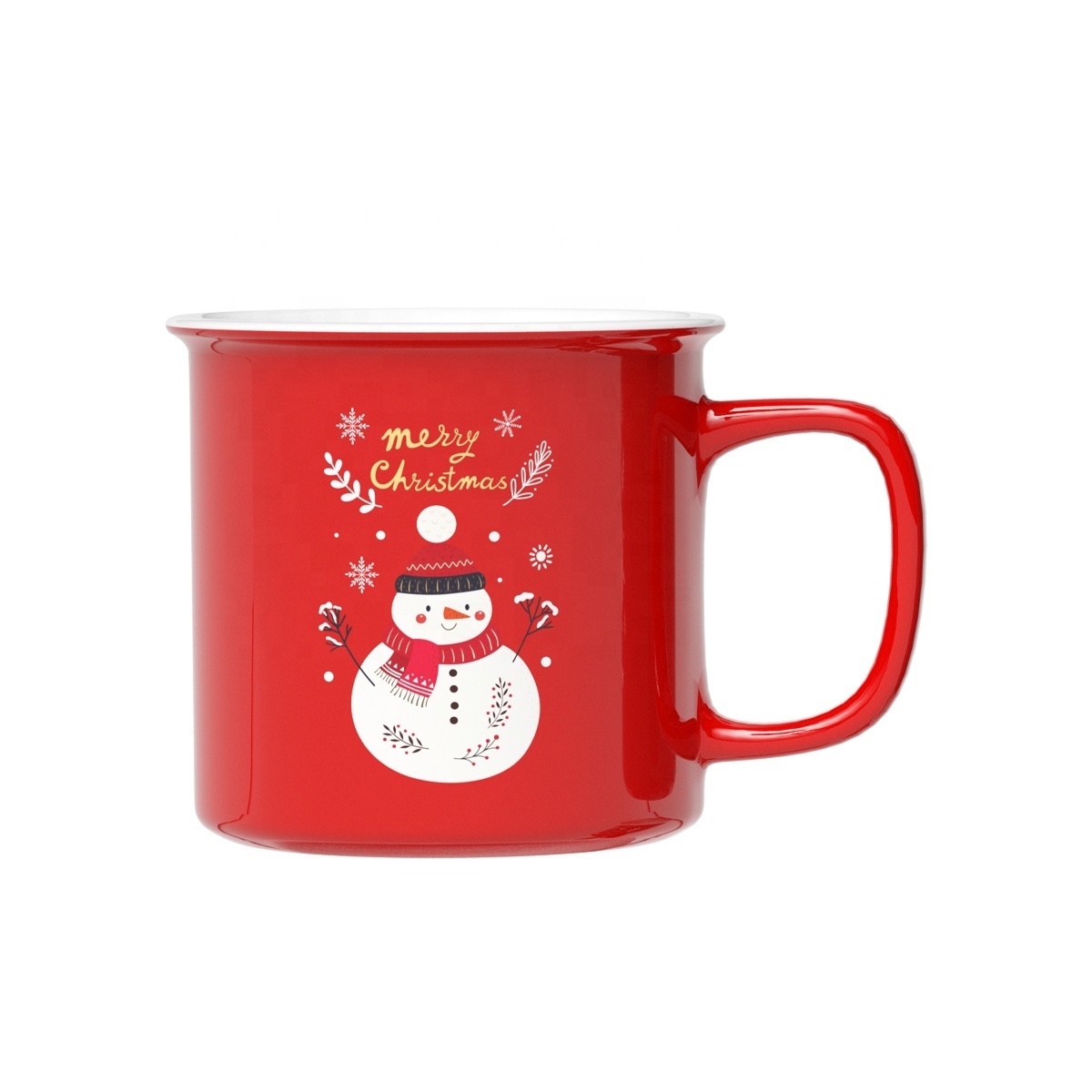 Snowman Christmas Holiday Custom Design 12oz Ceramic Coffee Mug