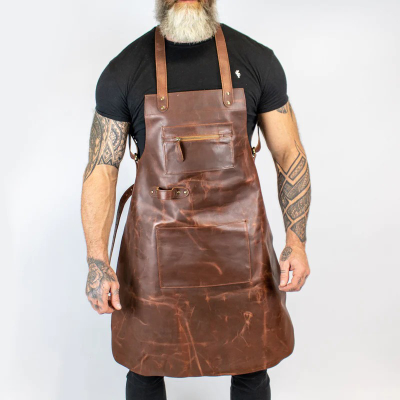 Apron Factory Drop Shipping Unisex Workwear Men Canvas Black Bib Adjustable Cooking For Woman With Tool Pockets Kitchen Aprons