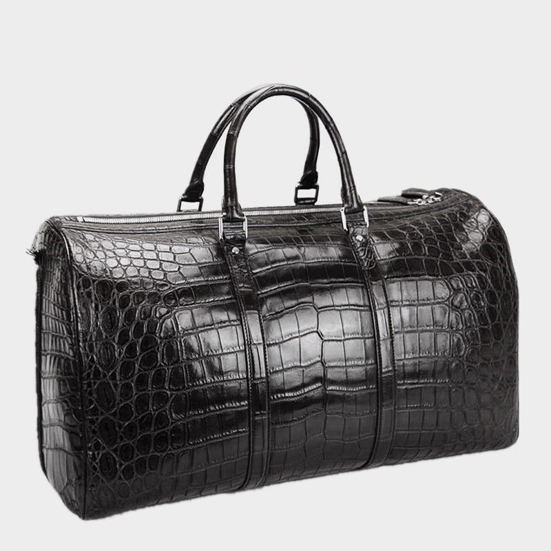 Luxury duffel bag real crocodile skin weekend bag genuine crocodile leather travel case customized leather bag