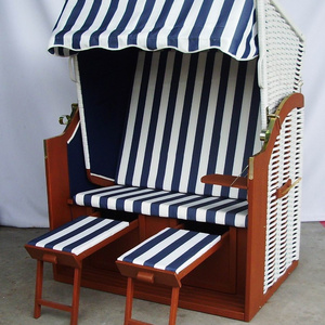 Folding  foldable rattan beach chair/strandkorb