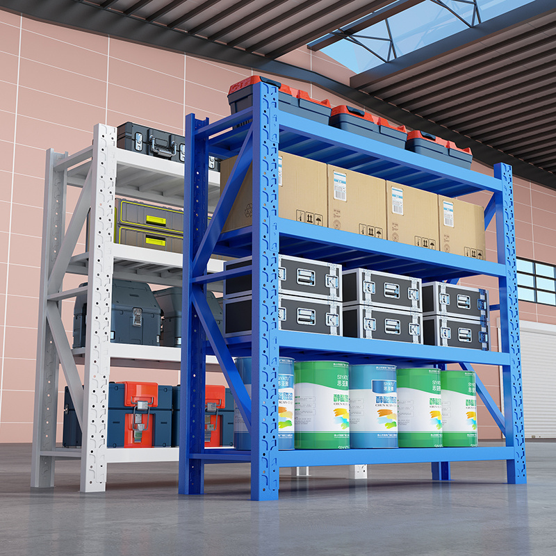 Morgie Industrial 500kg 1100lbs Heavy Goods Storage Shelf Heavy Duty Metal Stacking Racking System Warehouse Shelving